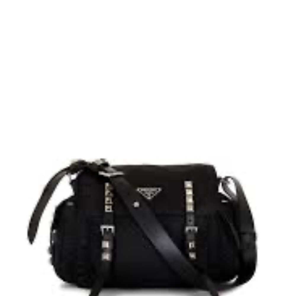 Prada Nylon & Saffiano Leather Shoulder Bag - Picture 3 of 9